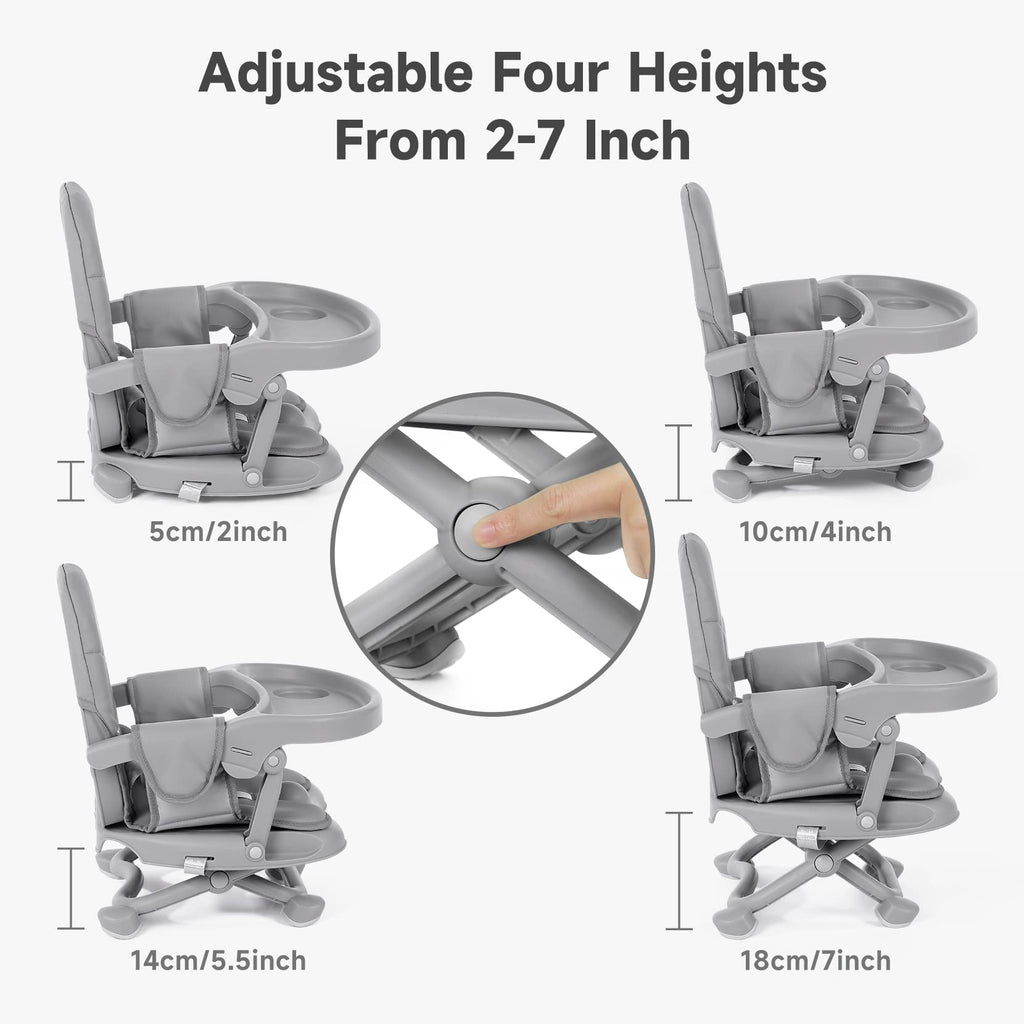 Foldable Baby High Chair Booster Seat with Removable Tray F2783