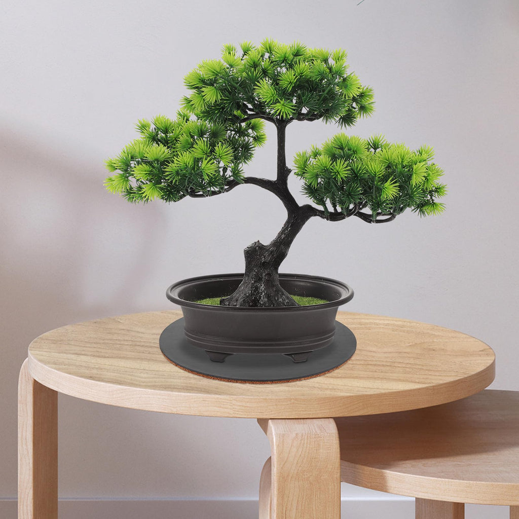 4pcs Round Cork Coasters with ABS Base V841