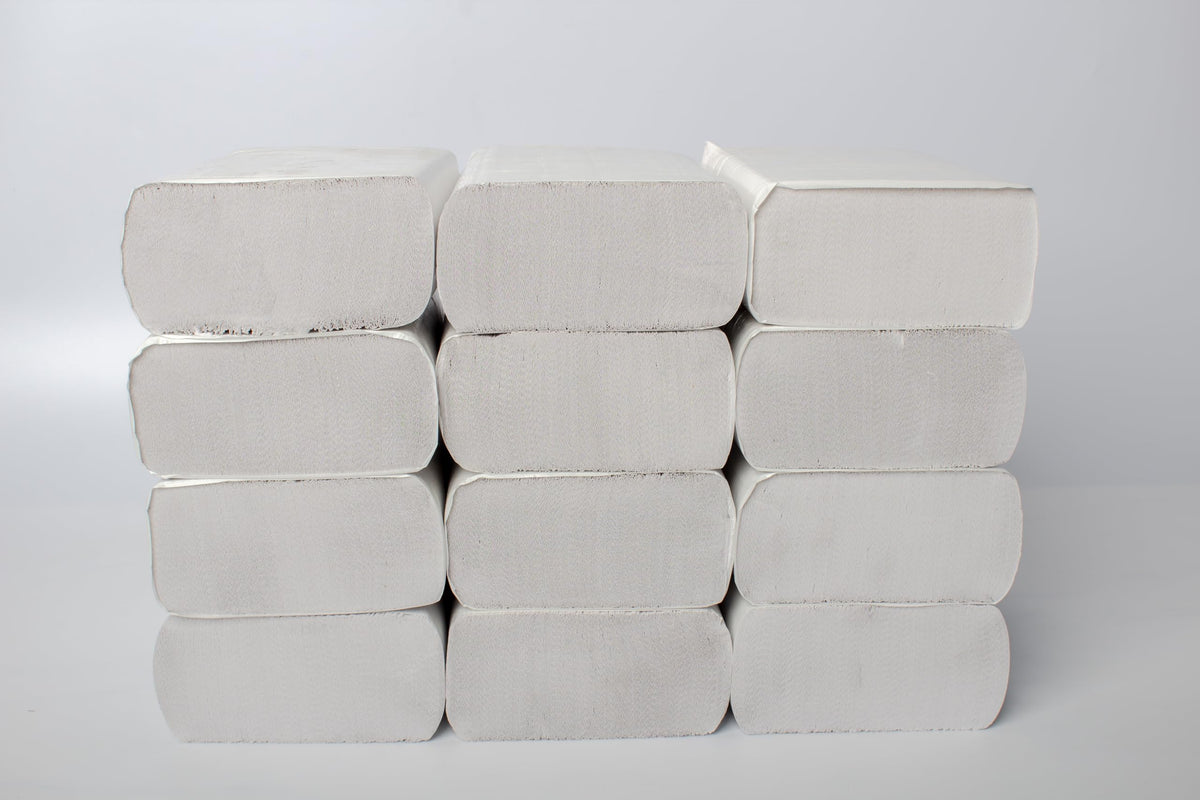Multifold Paper Towels, Kraft, 334 Sheets X 12 Packs, Recycled Fibers T230354