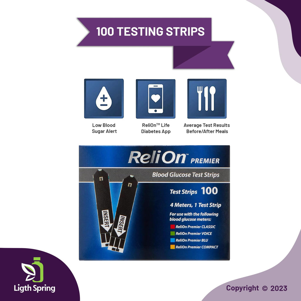 Blood Glucose Test Strips 100Ct 2 Pack L572640