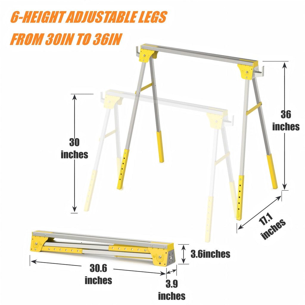 Adjustable Folding Saw Horses 2 Pack R418
