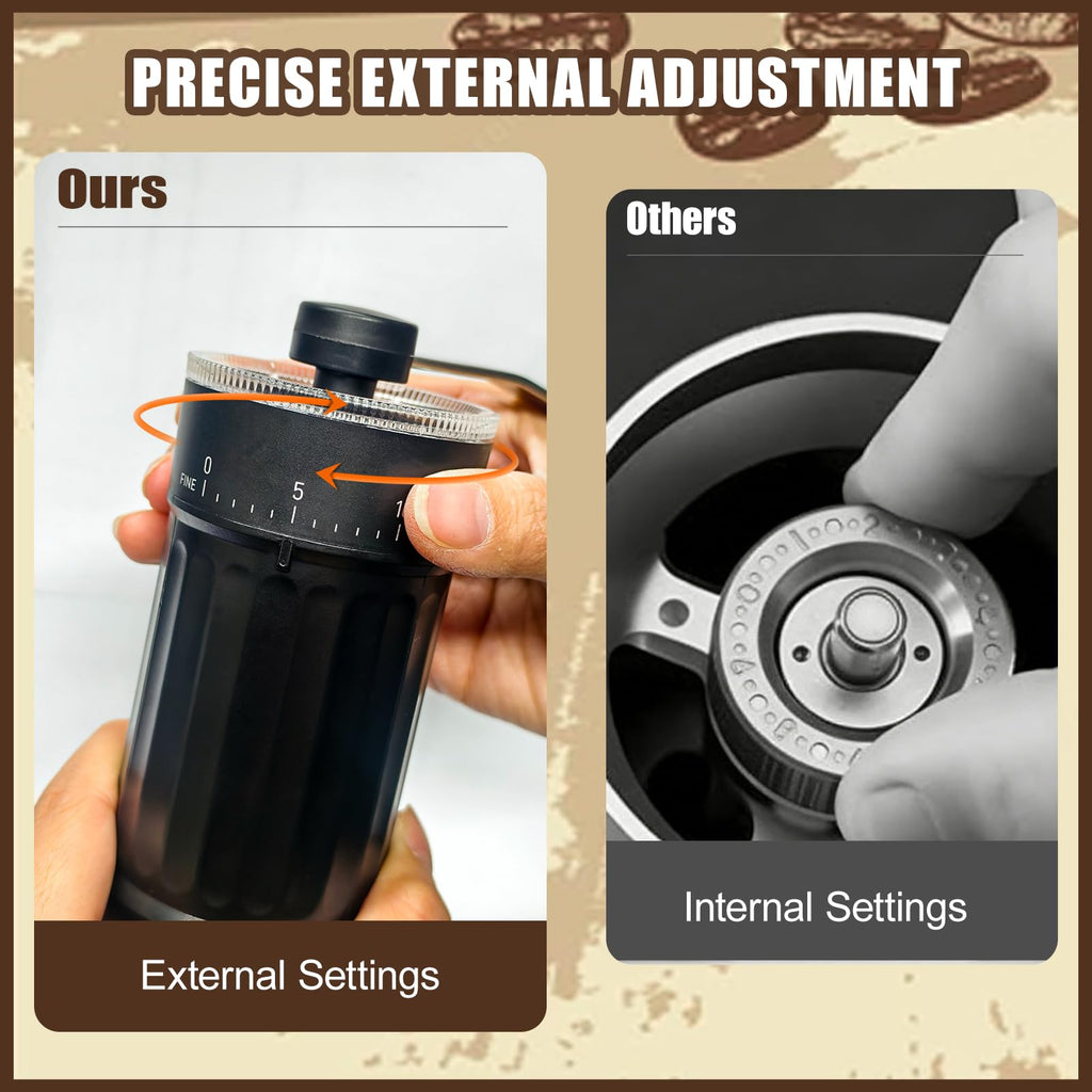 Manual Coffee Grinder with 40 Adjustable Settings, 30g Capacity Y80195