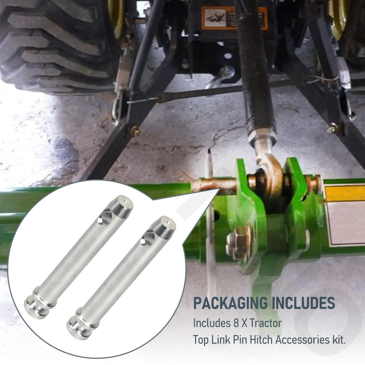 8 Pcs 3/4 in. Hitch Pin Accessories for Category 1 Tractors H486