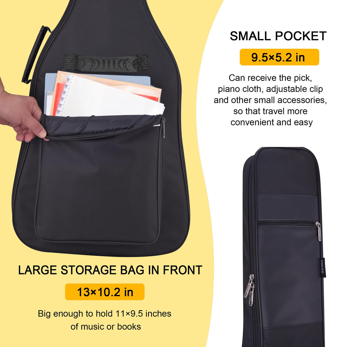 36 Inch Acoustic Guitar Case Soft Padded Gig Bag N498