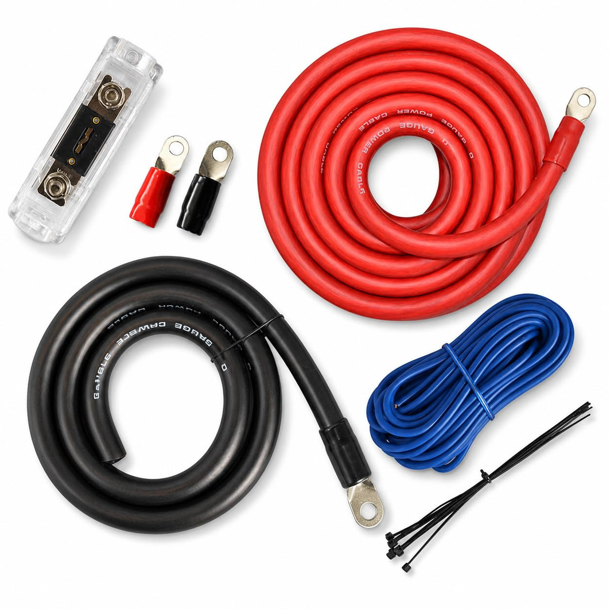 0 Gauge Amp Kit Power Amplifier Install Wiring Cables O311356