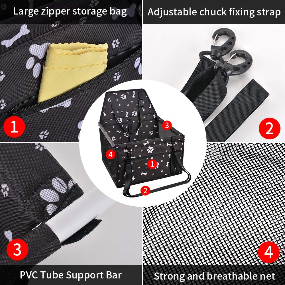 Portable Pet Booster Car Seat with Safety Leash D836746