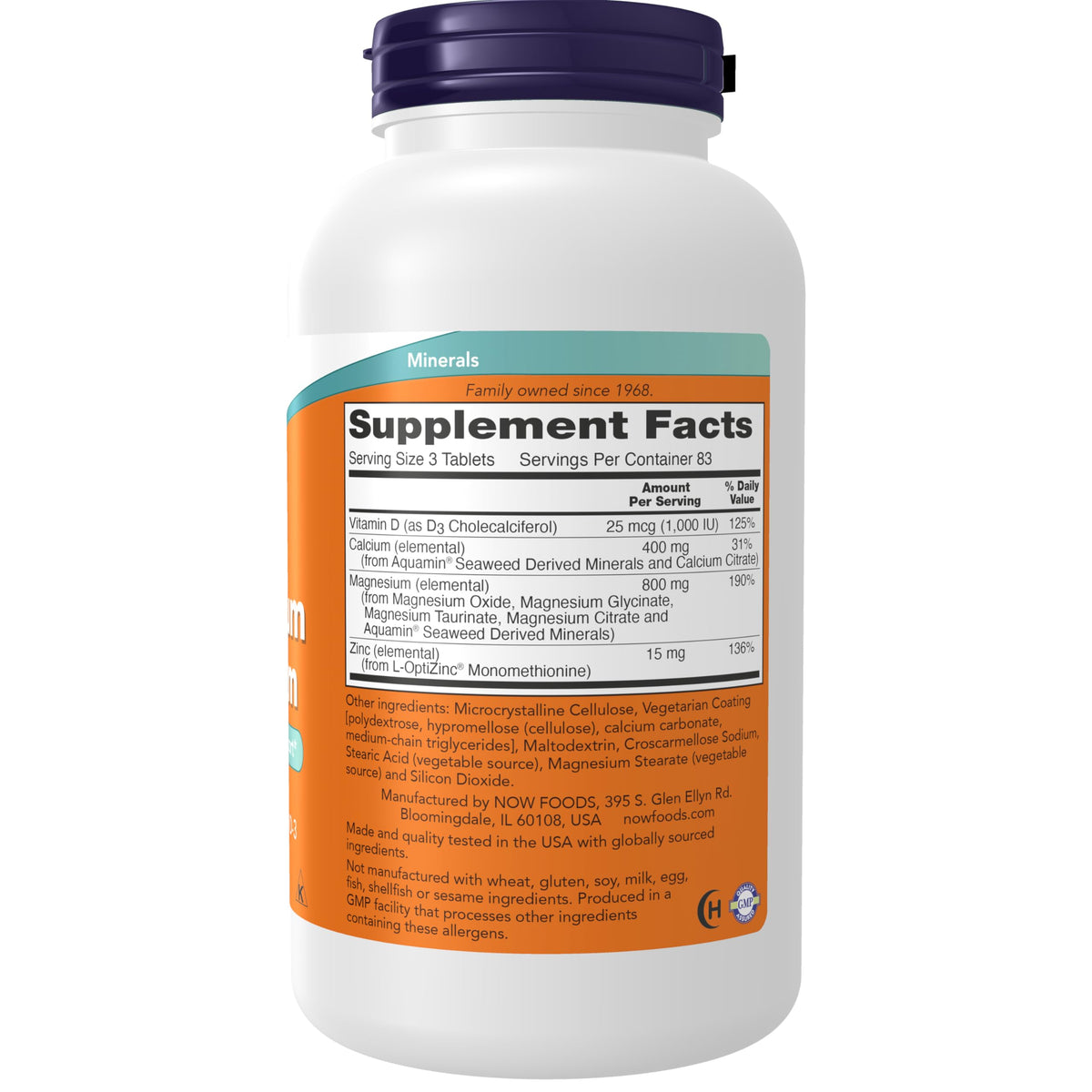 Magnesium & Calcium With Vitamin D3 and Zinc 250 Tabs I692