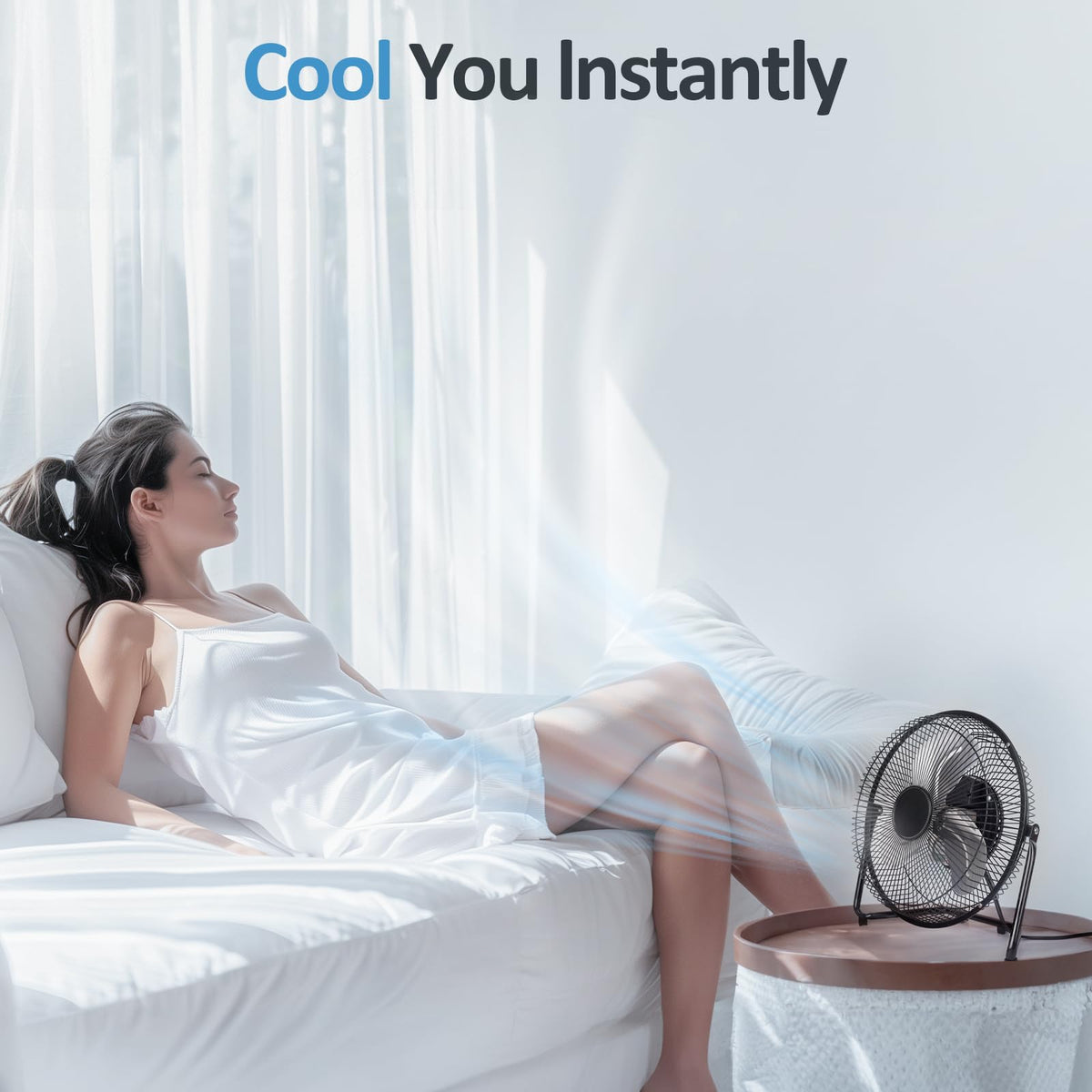 9 Inch Portable Metal Floor Fan S325