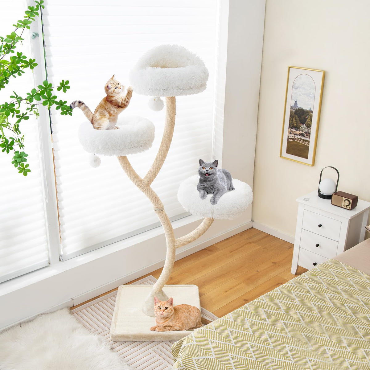 70 Inch Multi-Level Cat Tree with Perches and Scratching Posts Z10170