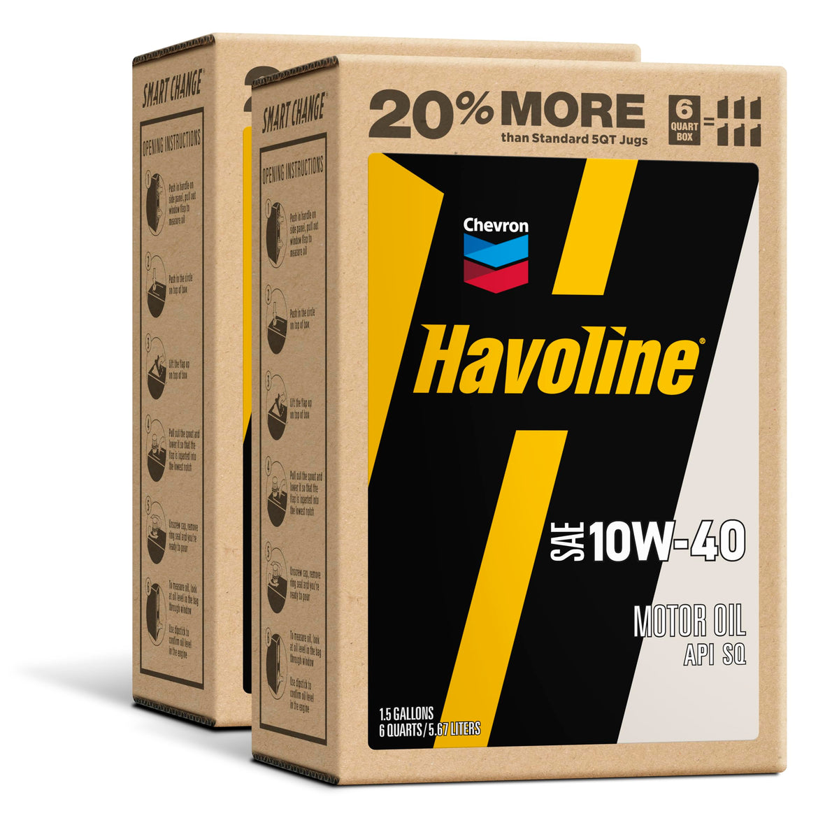 10W-40 Motor Oil 6 Quarts Pack of 2 O675046