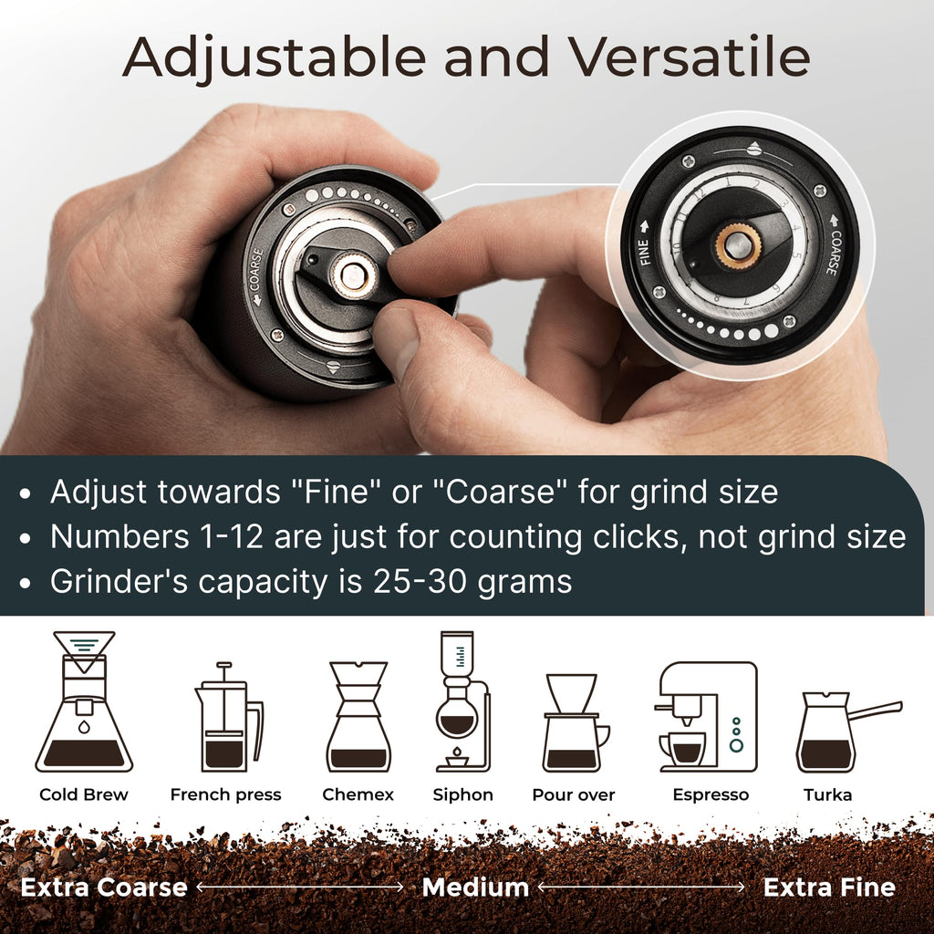 Manual Adjustable Conical Burr Coffee Grinder F77961