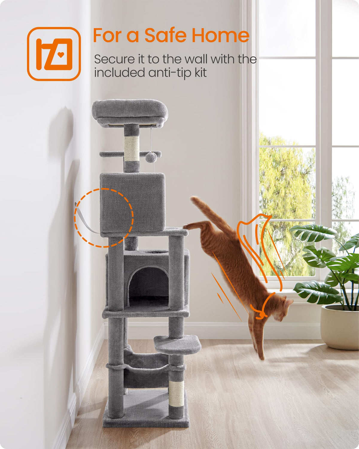 Light Gray Cat Tree S31262