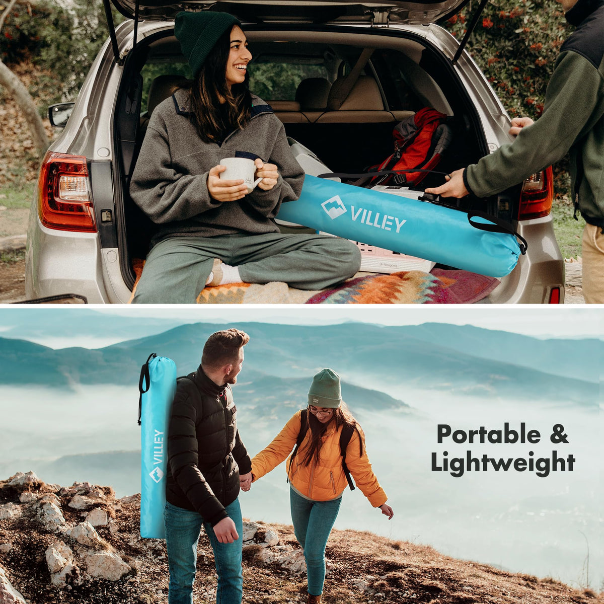 Folding Camping Table with 2 Cup Holders Y3590