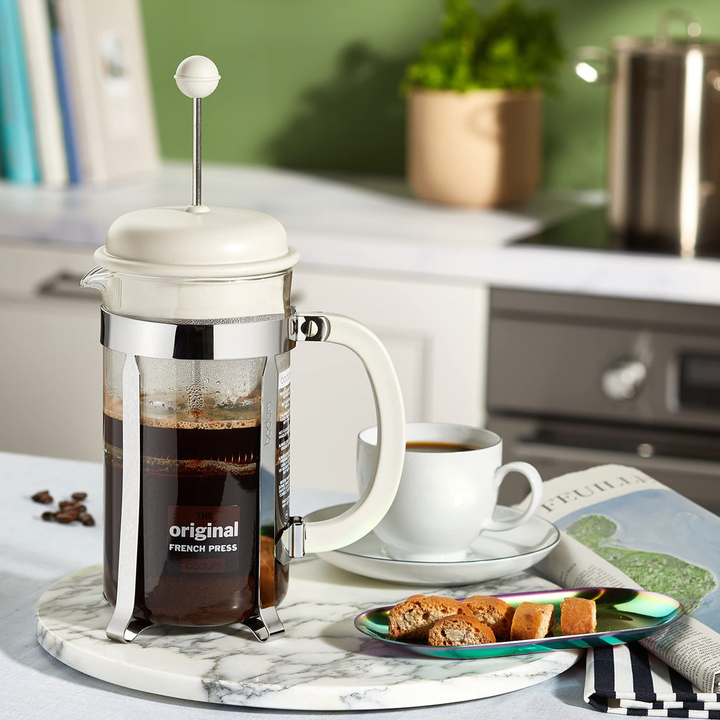 White 8 Cup Glass Coffee Maker U68668