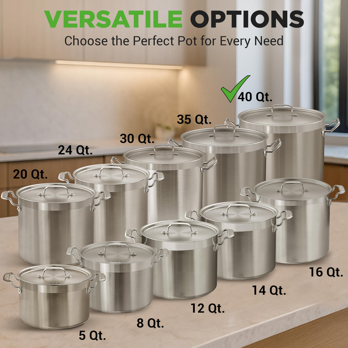 40 Quart Stainless Steel Stockpot P965