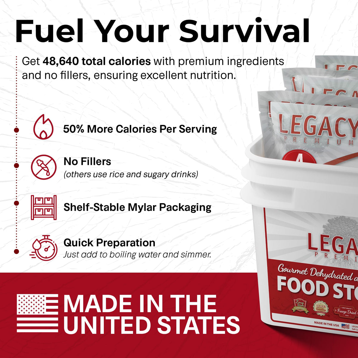120 Serving Freeze Dried Emergency Food Supply Bucket W337049