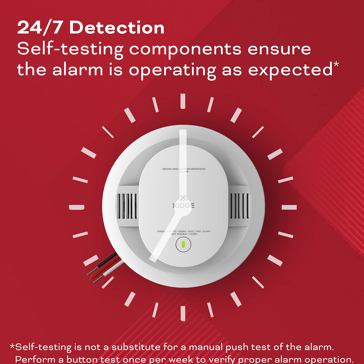 Hardwired Smoke & Carbon Monoxide Detector, 4 Pack T15948