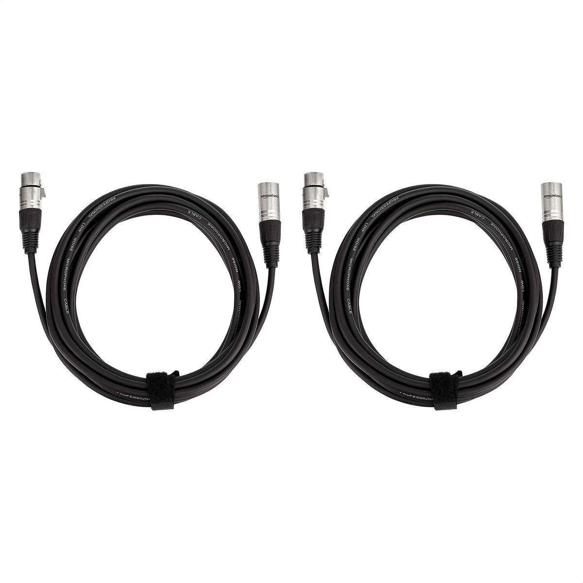2-Pack 15 Foot Black XLR Microphone Cable J534