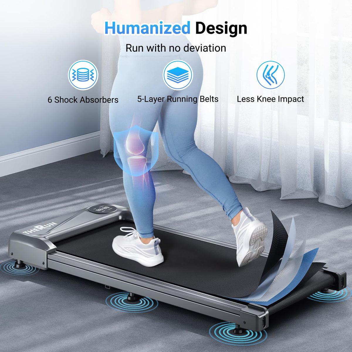 Portable Mini Treadmill 2.5HP 265 lbs Weight Capacity M945