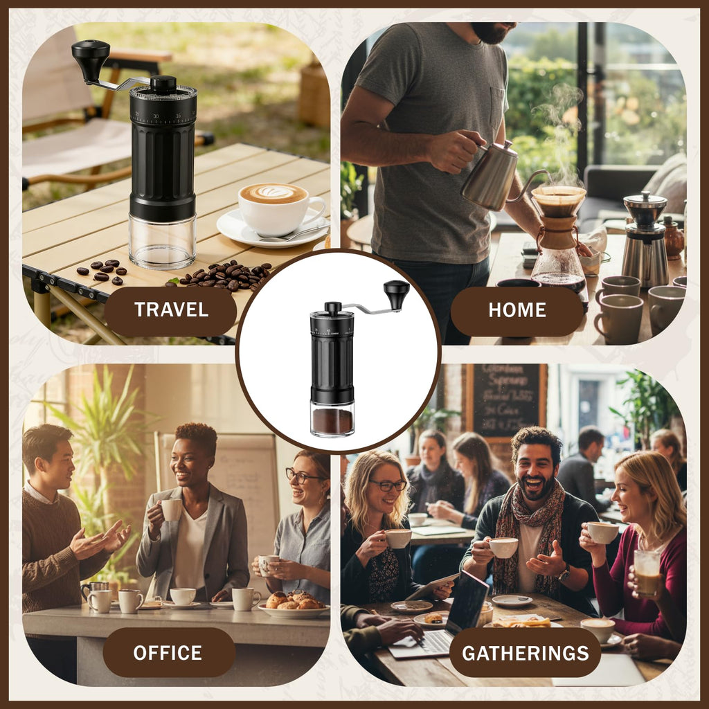 Manual Coffee Grinder with 40 Adjustable Settings, 30g Capacity Y80195