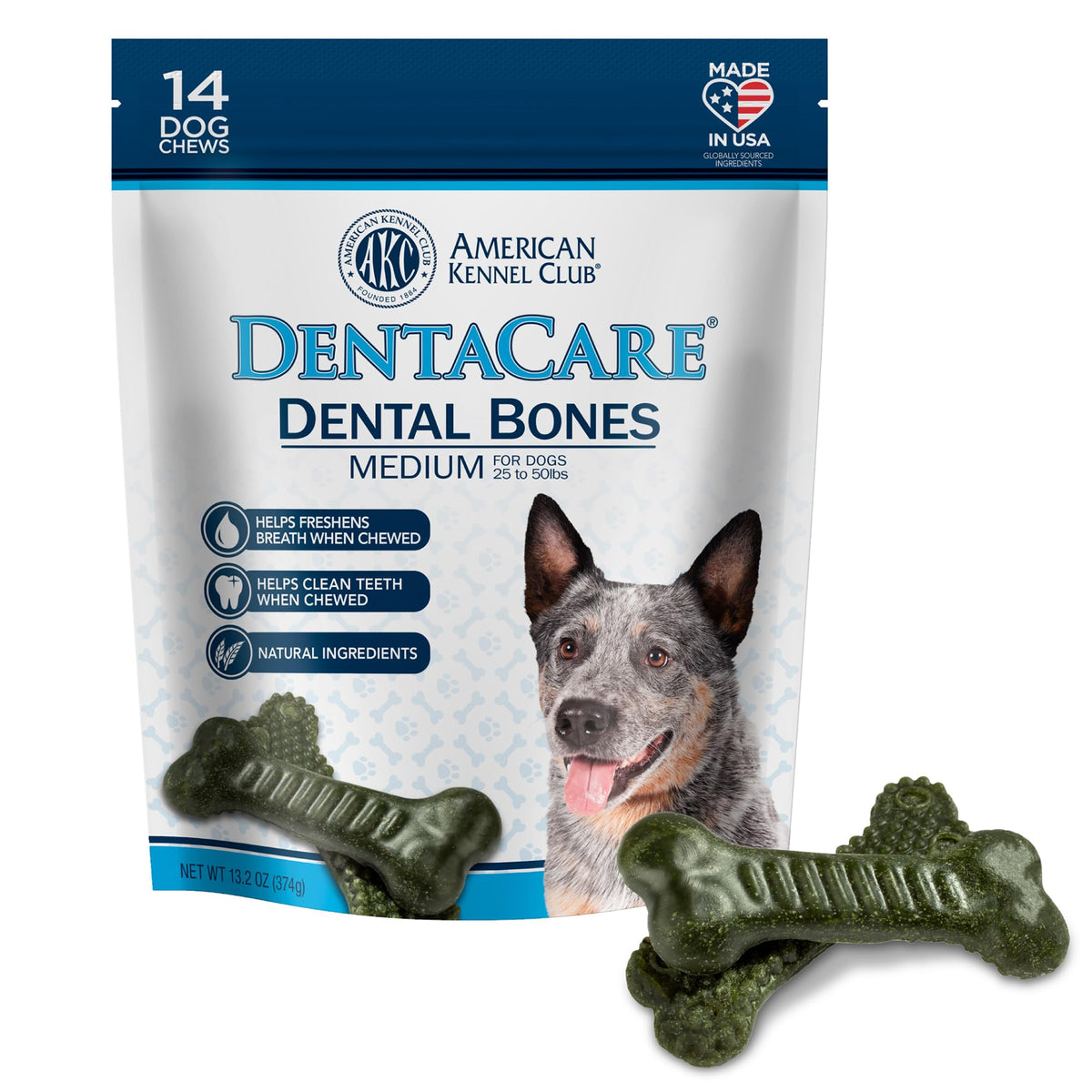 Medium Mint Flavored Dentacare Bones, 14 Count S6925
