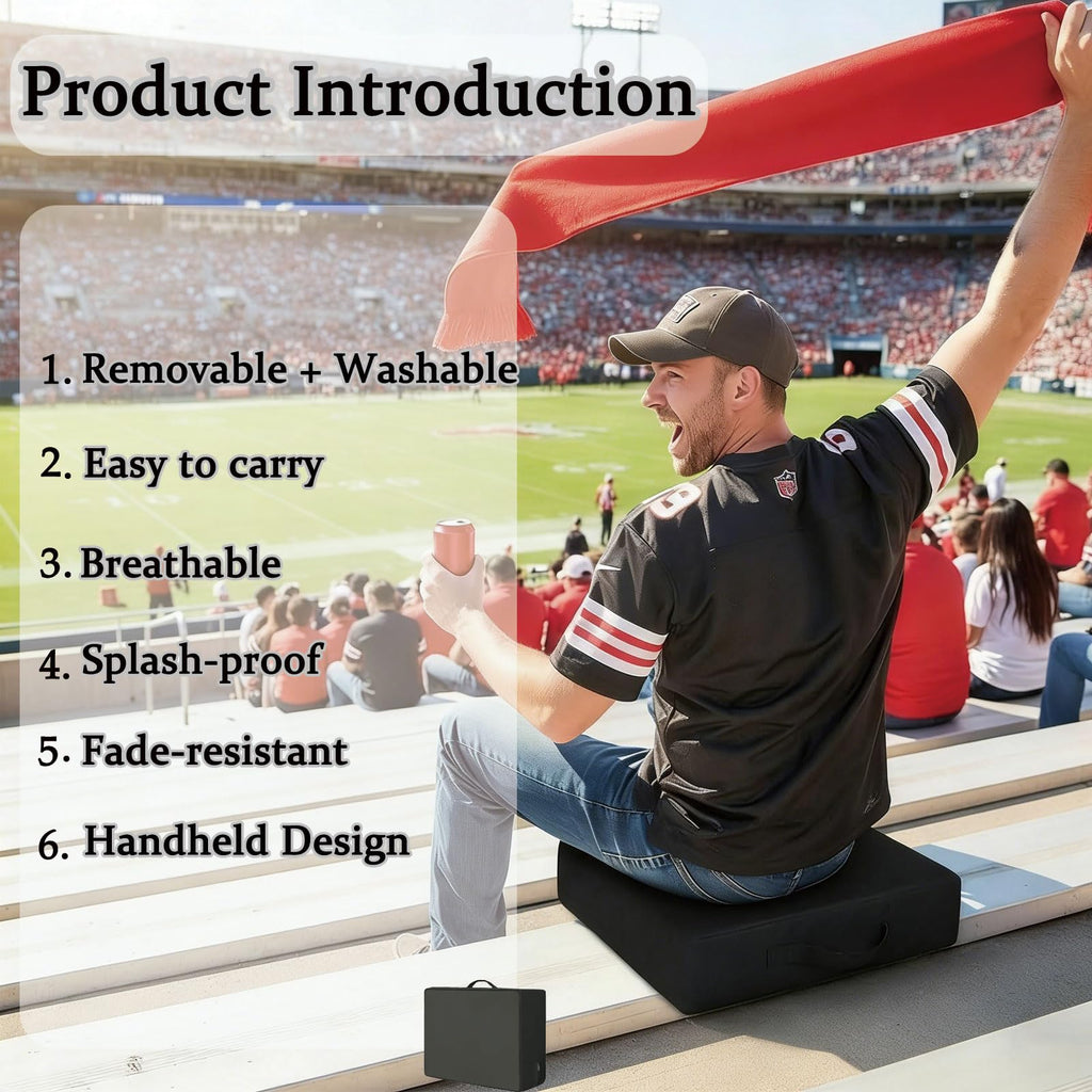3.15 Inches Thick Portable Waterproof Stadium Seat Cushion V48186