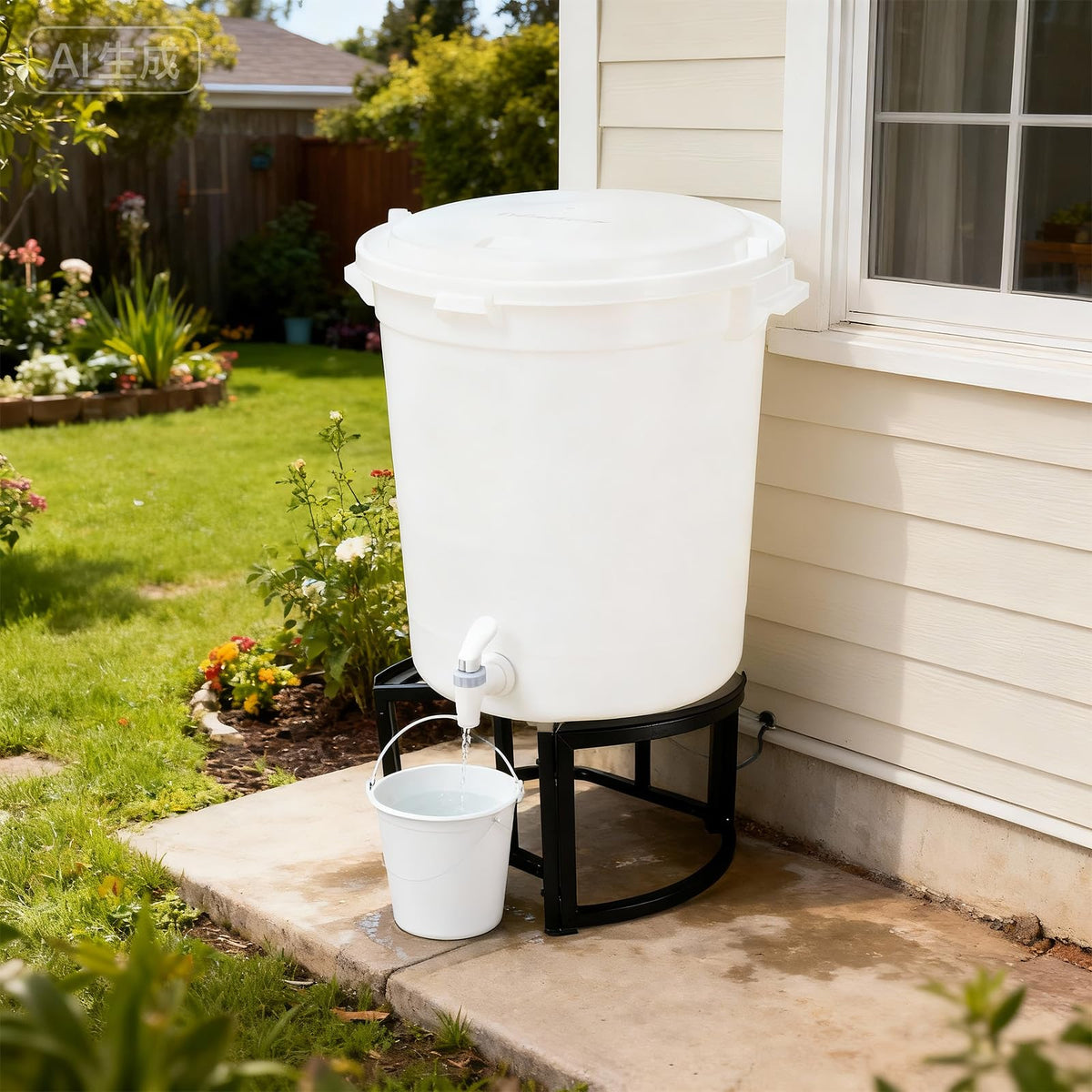 Stainless Steel Rain Barrel Stand for 45/50/55 Gallon Tanks K9490