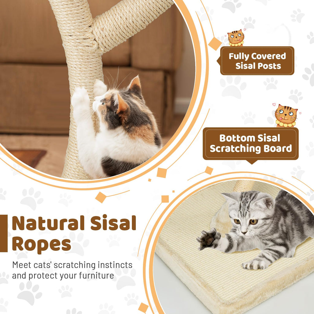 70 Inch Multi-Level Cat Tree with Perches and Scratching Posts Z10170