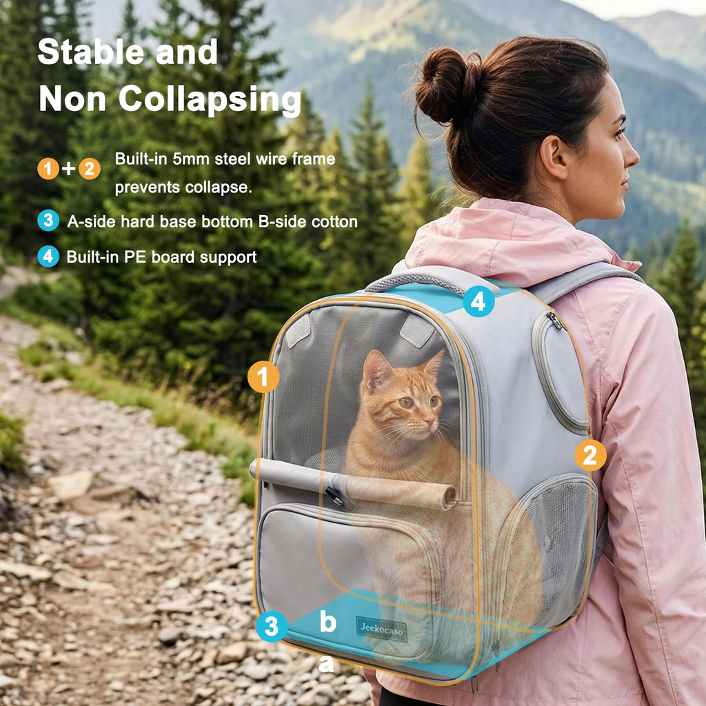 Expandable Breathable Mesh Cat Backpack Carrier M593908