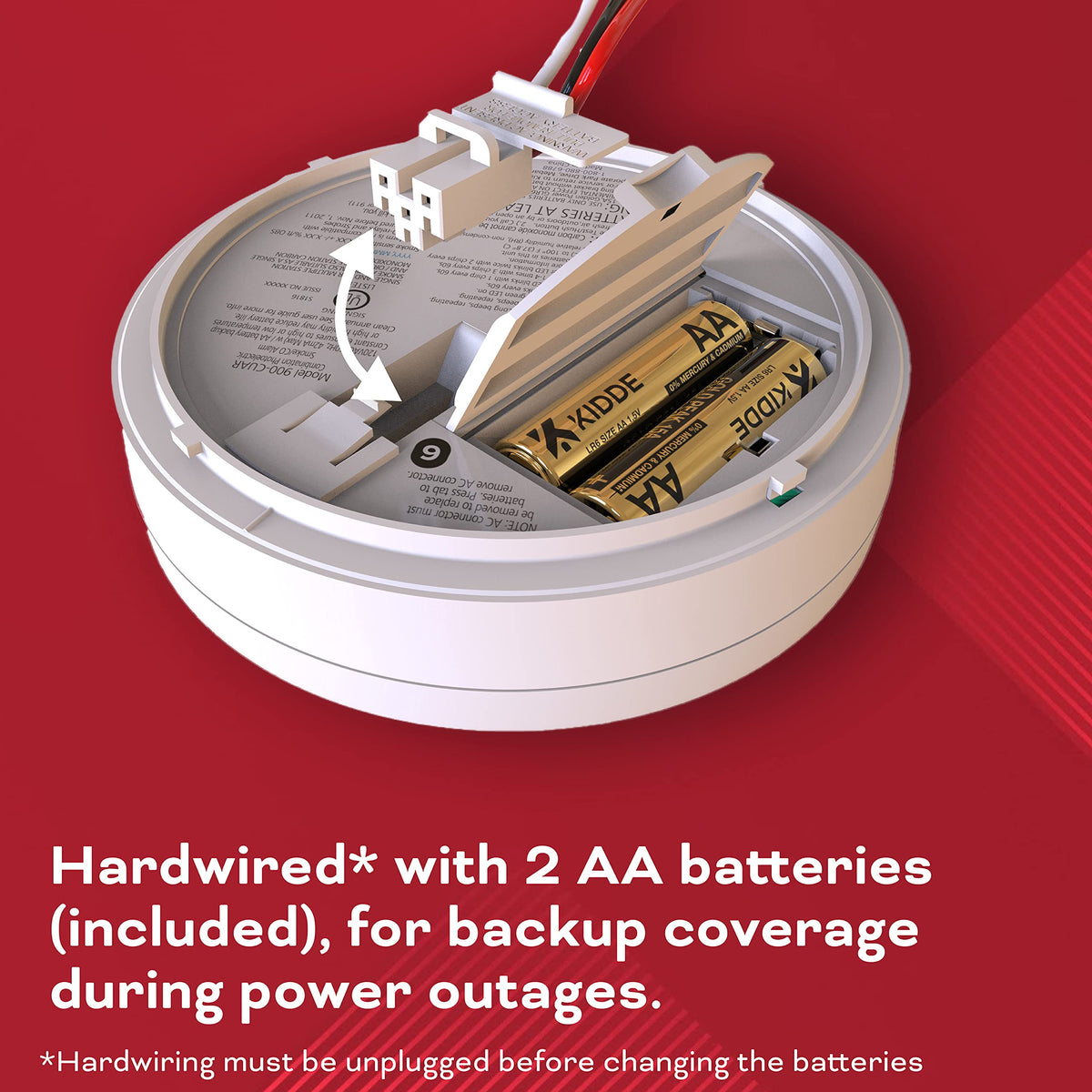 Hardwired Smoke & Carbon Monoxide Detector, 4 Pack T15948