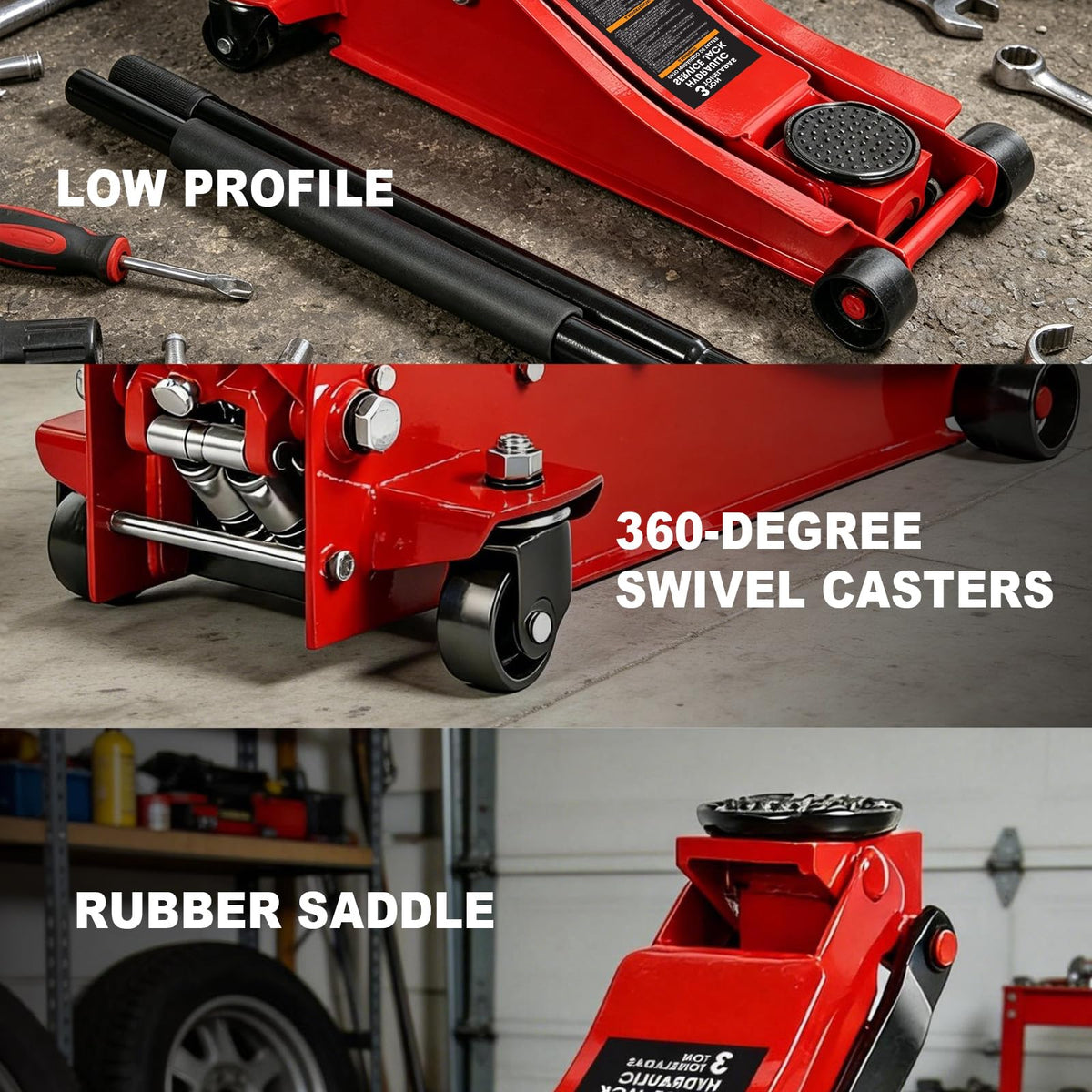 3 Ton 6600LBS Capacity Hydraulic Floor Jack U554675