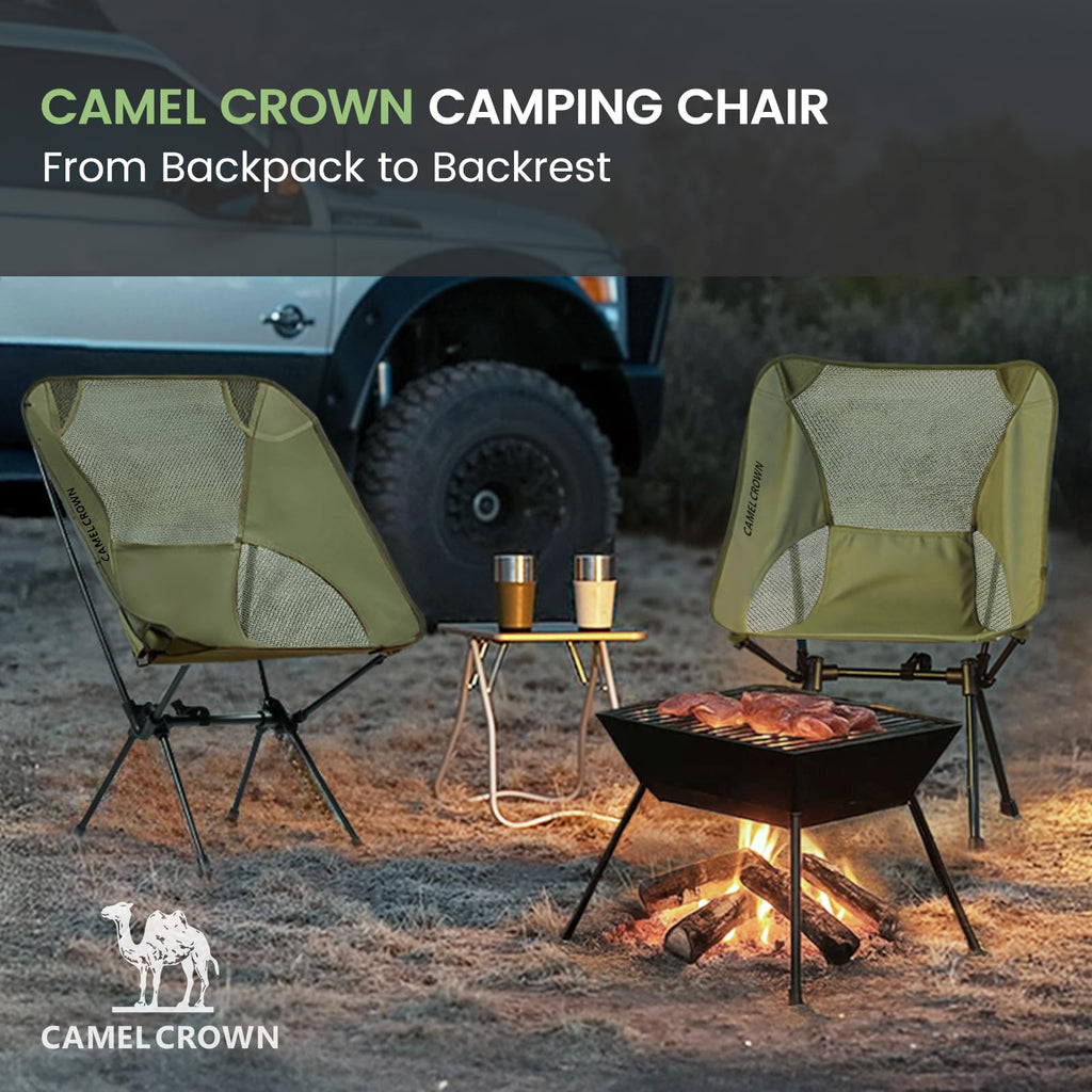 Portable Lightweight Compact Folding Mesh Camping Chair 2 Pack S7521