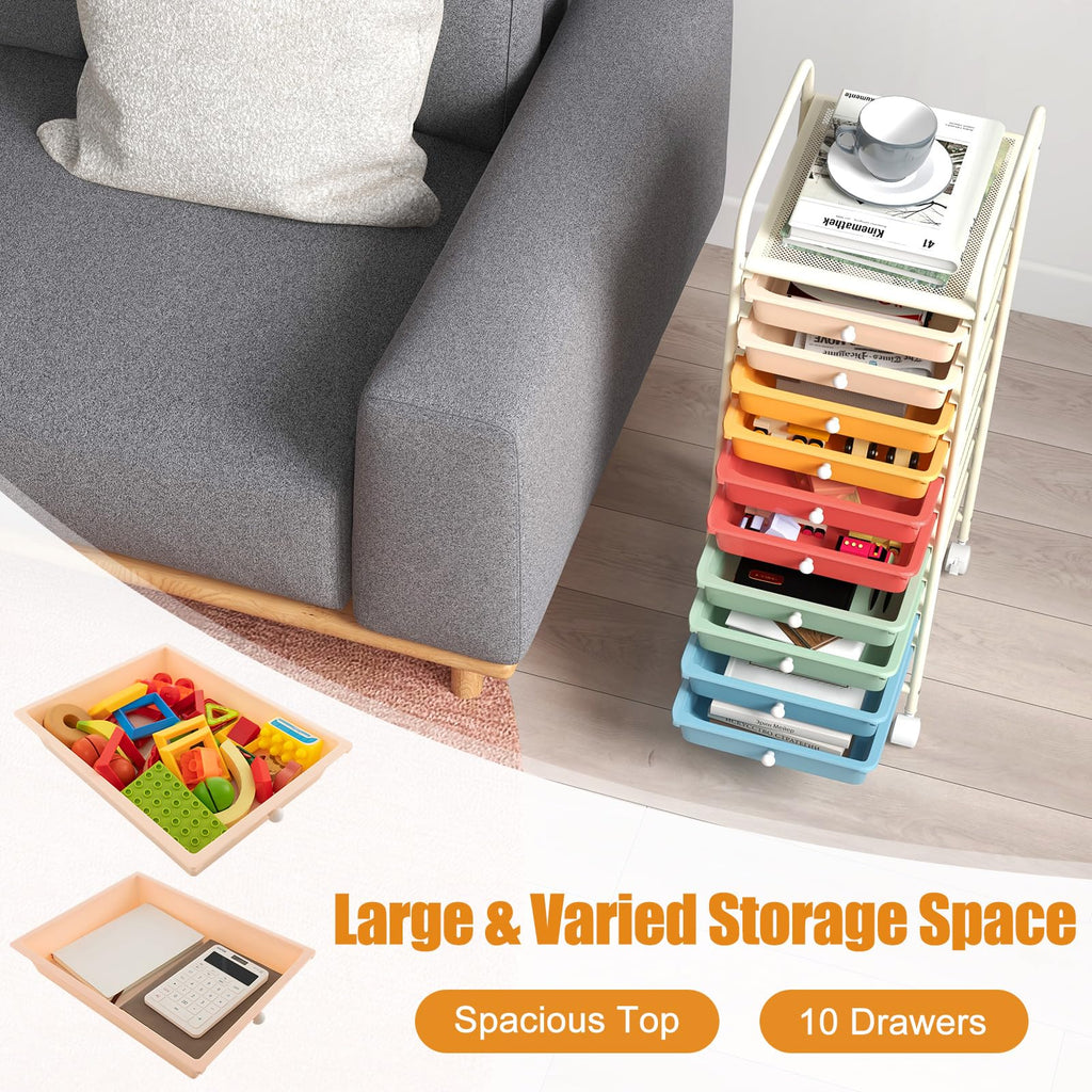10 Drawer Rolling Storage Cart G148669