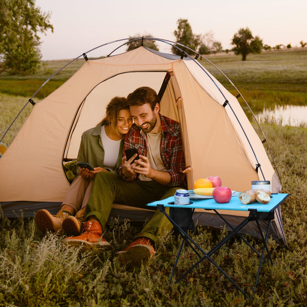 Folding Camping Table with 2 Cup Holders Y3590