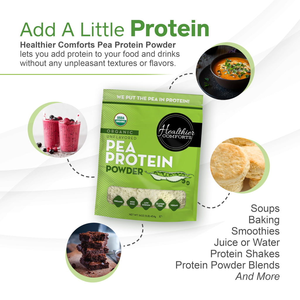 Organic Unflavored Pea Protein Powder 1 lb V2702