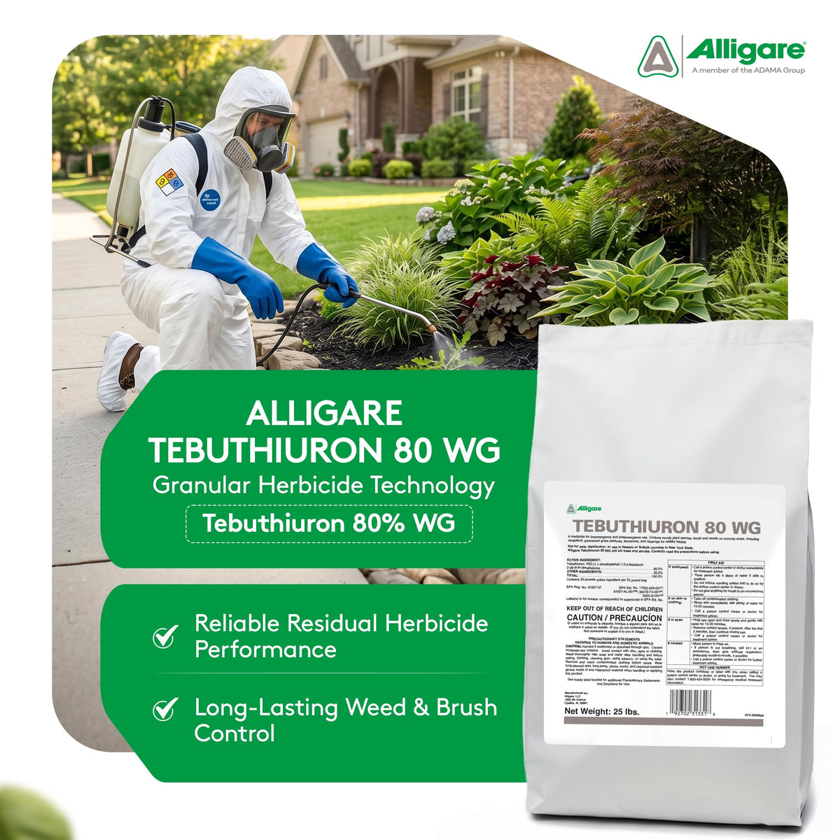 Tebuthiuron 80 WG Granular Herbicide Weed Killer 25 lb P721