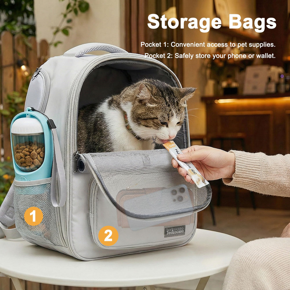 Expandable Breathable Mesh Cat Backpack Carrier M593908
