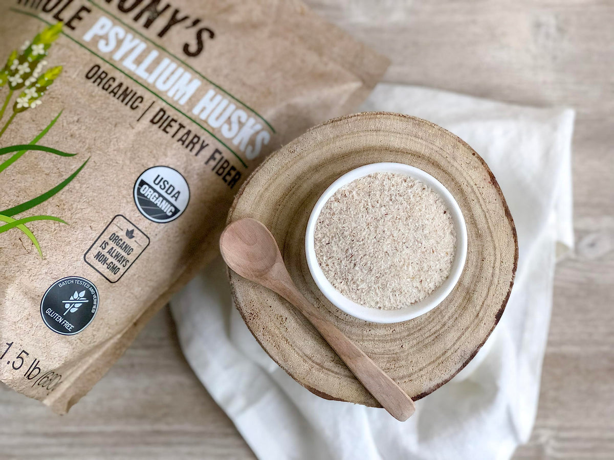 Organic Whole Psyllium Husks, 1.5 lb, Gluten Free X154