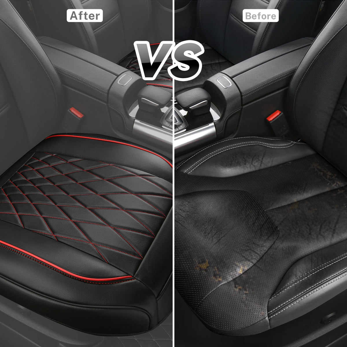 2 Pack Leather Front Car Seat Covers U832055