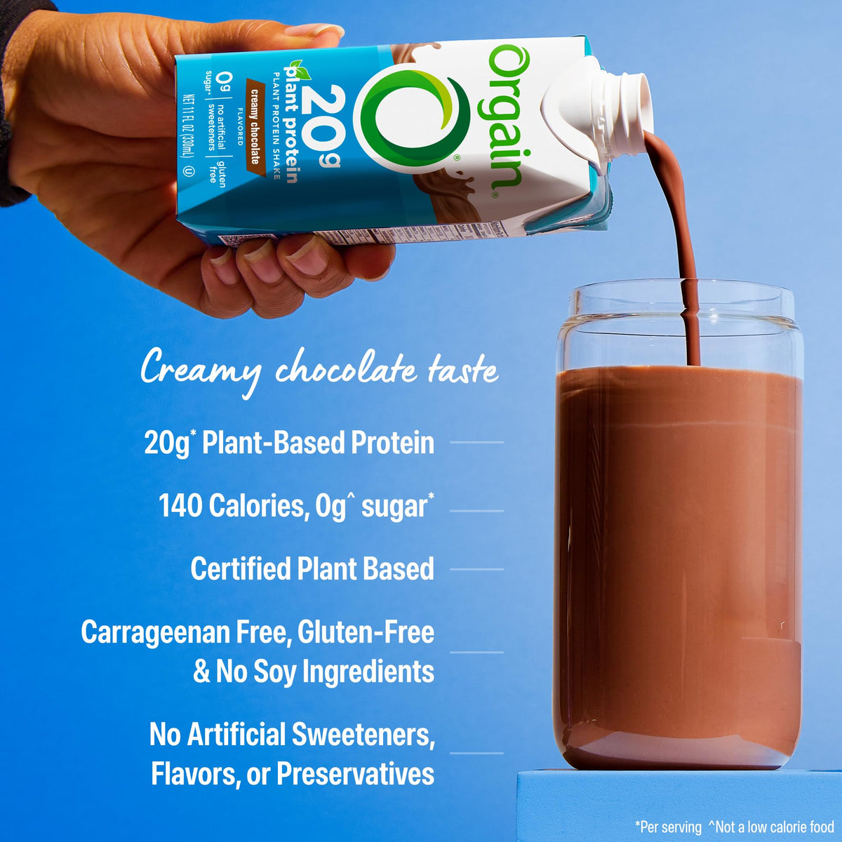 Chocolate 20g Vegan Protein Shake 11 oz 12pk R44138