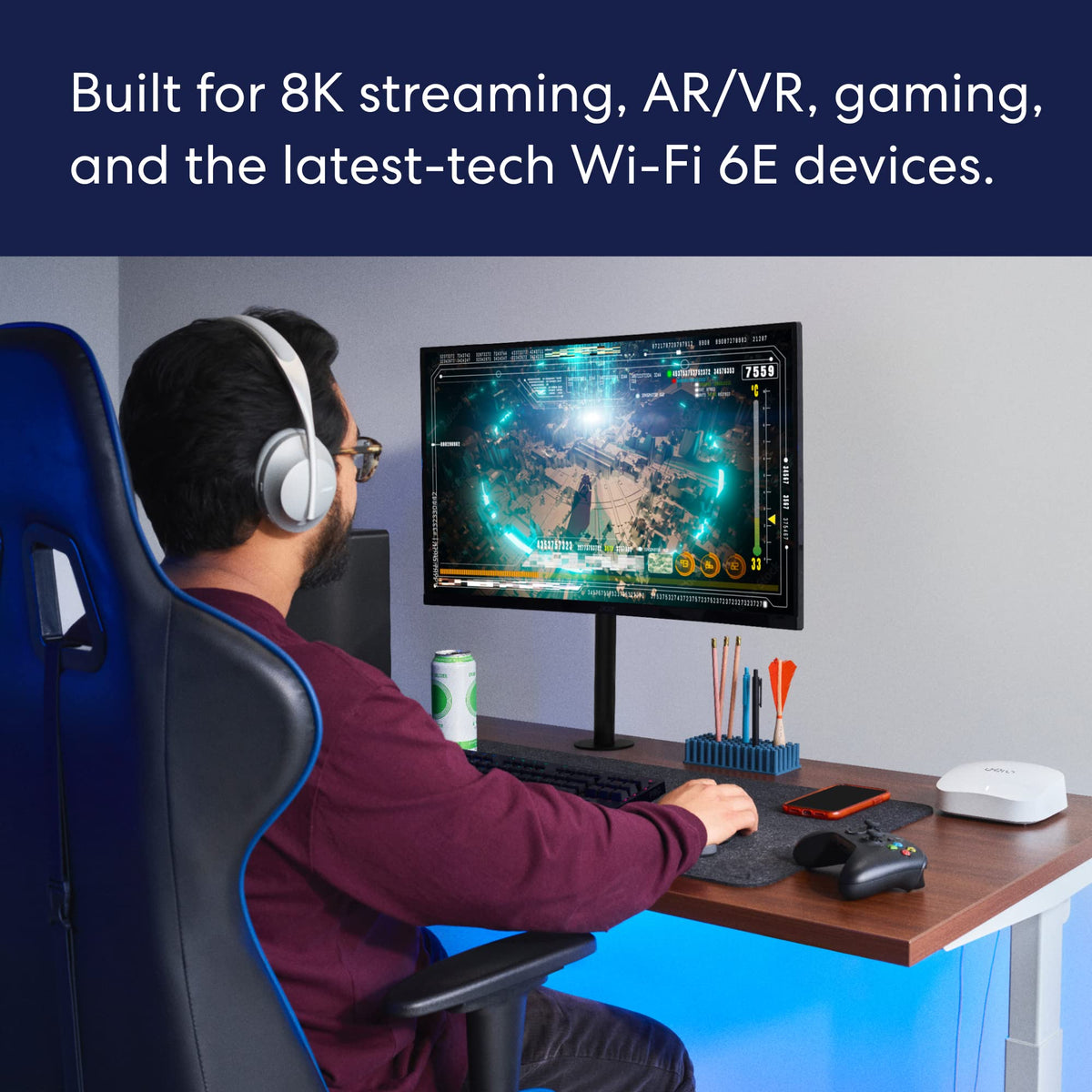 Mesh Wifi Router with 4K Max Streaming Stick E1091