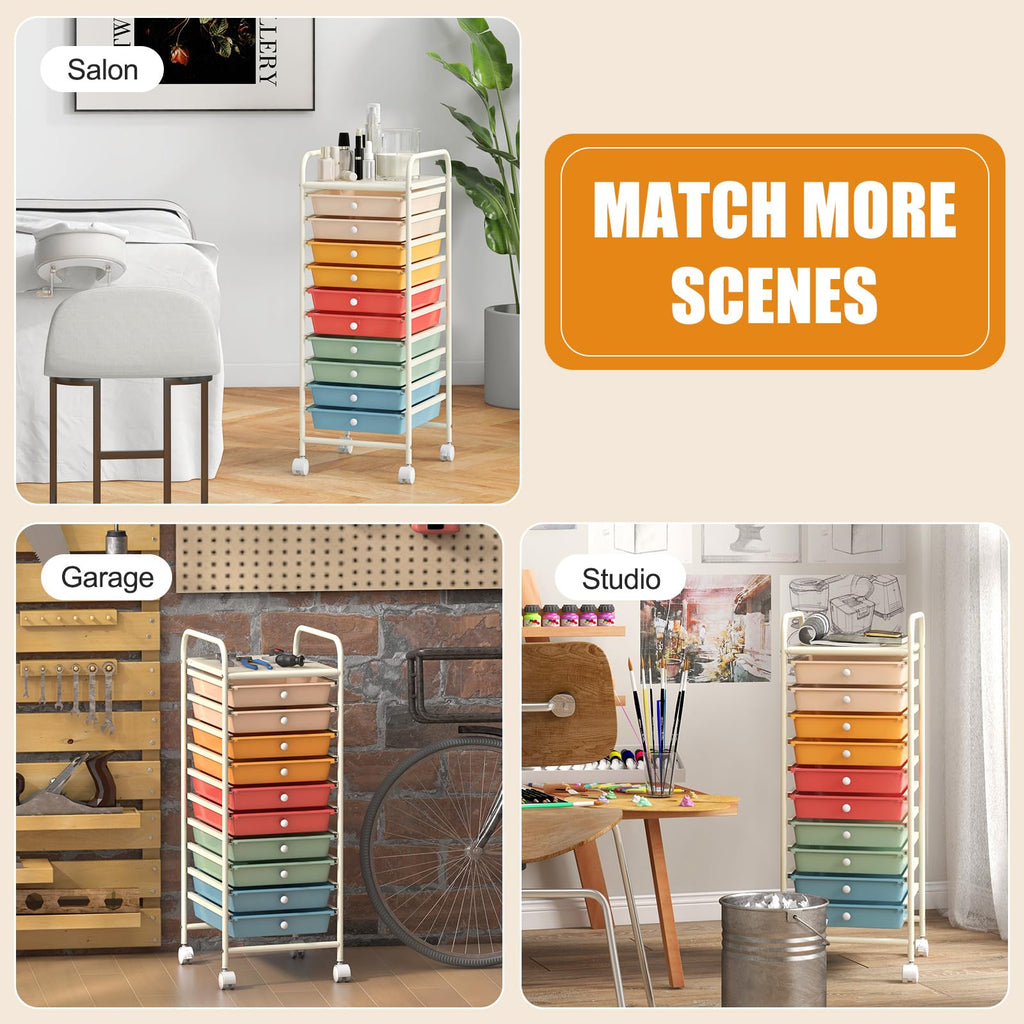 10 Drawer Rolling Storage Cart G148669
