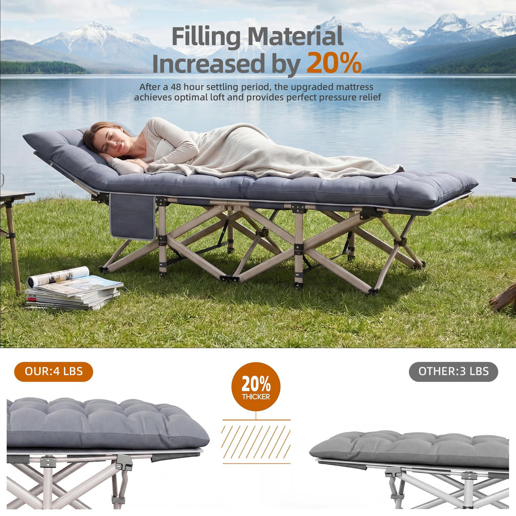 Folding Camping Cot with Carry Bag Y18219