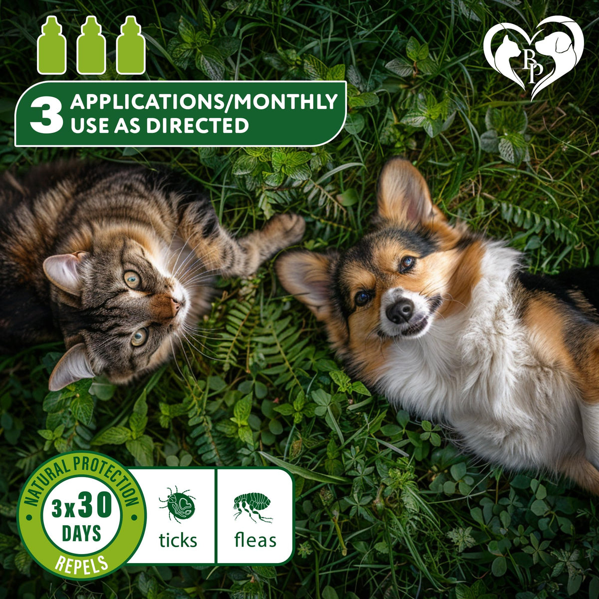Flea & Tick Spot-On Drops for Dogs and Cats 3 Supply Pack V886531