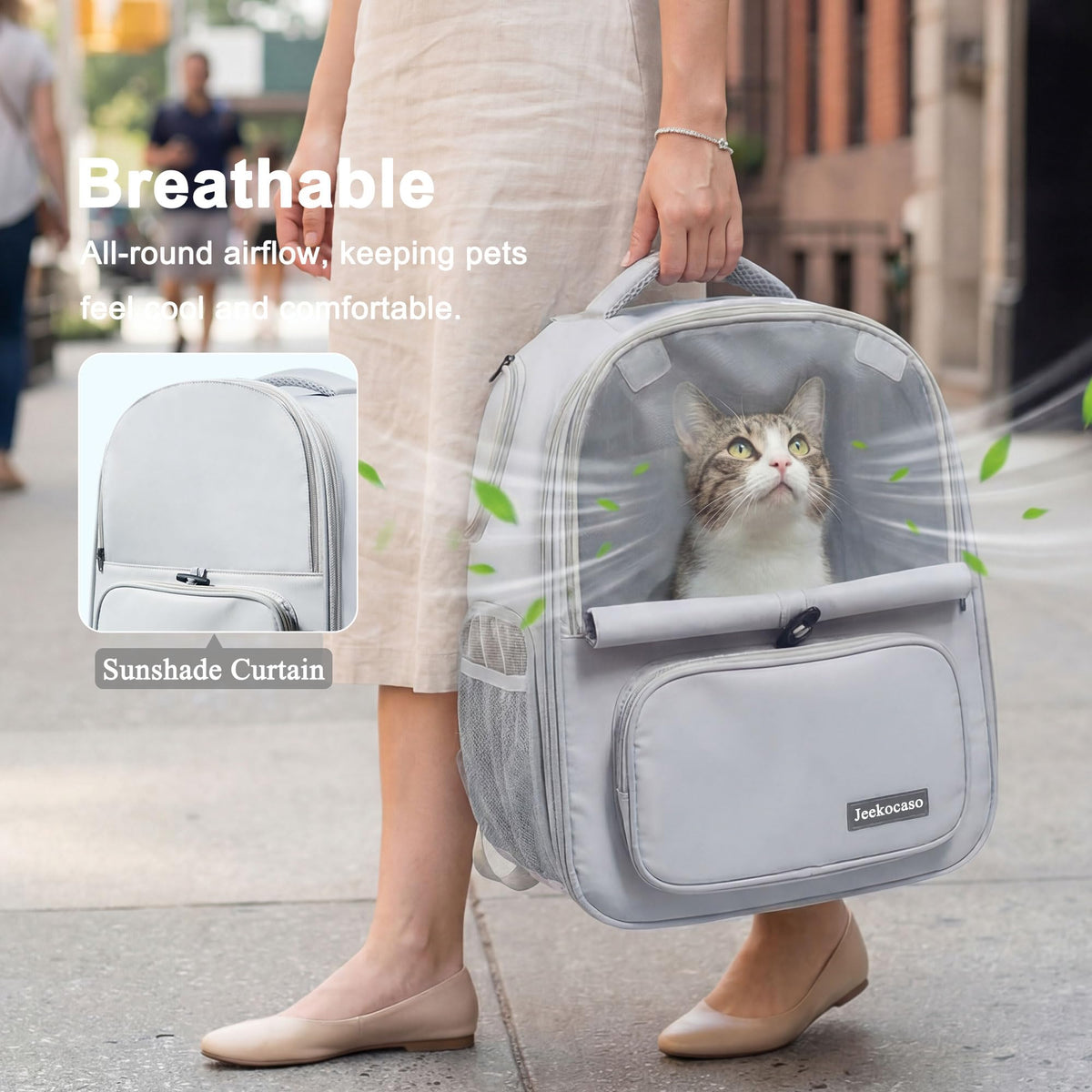 Expandable Breathable Mesh Cat Backpack Carrier M593908