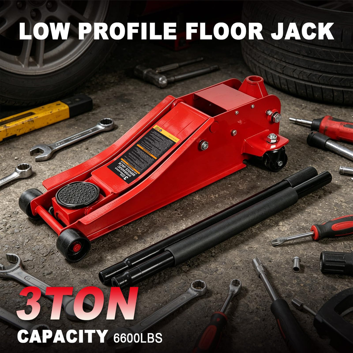 3 Ton 6600LBS Capacity Hydraulic Floor Jack U554675