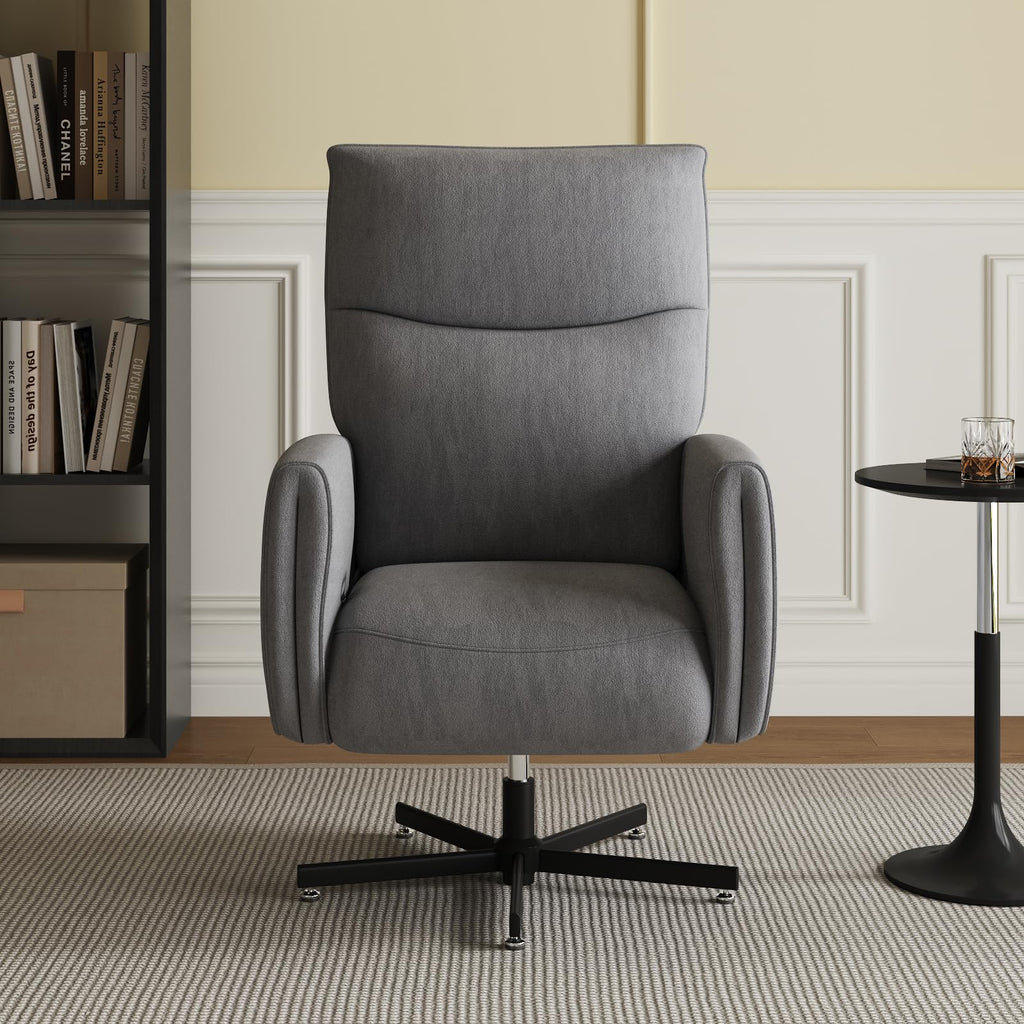 Grey Velvet Swivel Rocker Recliner Chair with USB & Type-C Charging K102