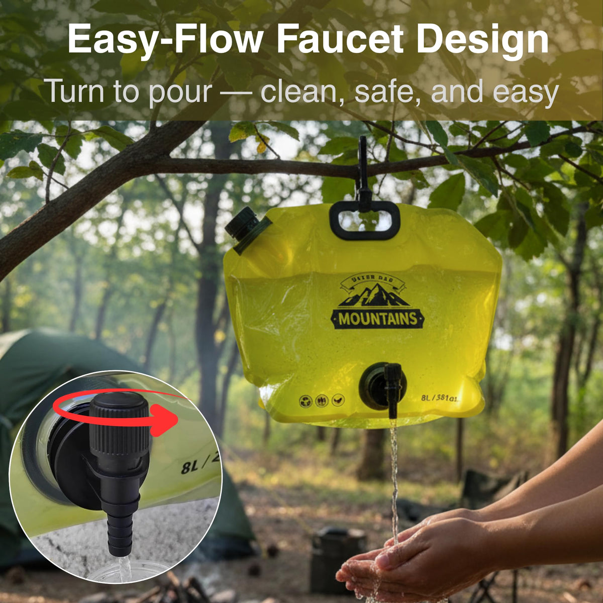 2 Gallon Collapsible Water Container with Spout E6963