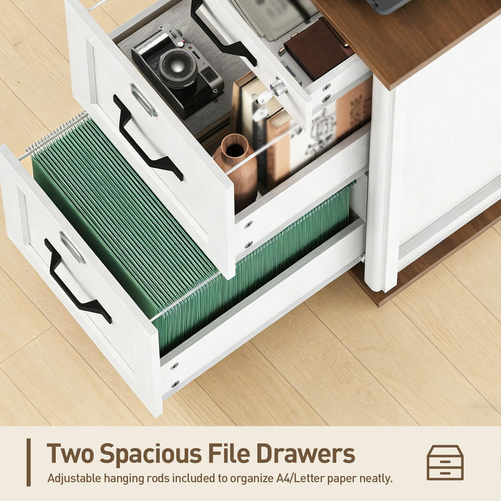 3 Drawer File Cabinet with Lock Set of 2 S611