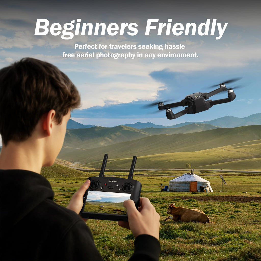 FPV Drone with EIS Camera, 4.5 Inch LCD Screen, Foldable Quadcopter Under 249g O818756